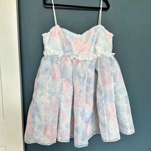 Selkie Rosebud Dress in Watercolor